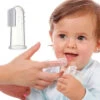 Primo Passi - Finger Silicone Toothbrush With Case Holder -Macro Baby Store primo passi finger silicone toothbrush with case holder clear image 1