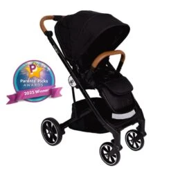 Primo Passi - Icon V2 Stroller, Newborn To Toddler With Reversible Seat & Compact Fold, All Black