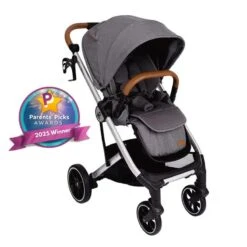 Primo Passi - Icon V2 Stroller, Newborn To Toddler With Reversible Seat & Compact Fold, Gray Melange