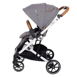 Primo Passi - Icon V2 Stroller, Newborn To Toddler With Reversible Seat & Compact Fold, Gray Melange -Macro Baby Store primo passi icon stroller newborn to toddler stroller with reversible seat grey melange image 4