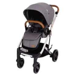 Primo Passi - Icon V2 Stroller, Newborn To Toddler With Reversible Seat & Compact Fold, Gray Melange -Macro Baby Store primo passi icon stroller newborn to toddler stroller with reversible seat grey melange image 5 0e90b4be cd64 427c a8ef 70dfc8dee993