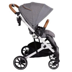 Primo Passi - Icon V2 Stroller, Newborn To Toddler With Reversible Seat & Compact Fold, Gray Melange -Macro Baby Store primo passi icon stroller newborn to toddler stroller with reversible seat grey melange image 7 1cf096b0 a273 4659 a15c 48f0f8ddb4b2