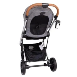 Primo Passi - Icon V2 Stroller, Newborn To Toddler With Reversible Seat & Compact Fold, Gray Melange -Macro Baby Store primo passi icon stroller newborn to toddler stroller with reversible seat grey melange image 9 a4cdf566 d08a 452f a32e d4f92b3d9b5b