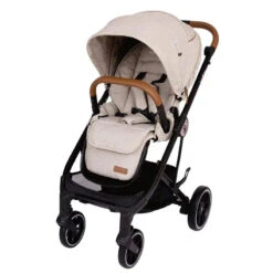 Primo Passi - Icon V2 Stroller, Newborn To Toddler With Reversible Seat & Compact Fold, Beige Melange -Macro Baby Store primo passi icon stroller newborn to toddler with reversible seat compact fold beige melange image 6