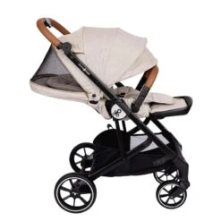 Primo Passi - Icon V2 Stroller, Newborn To Toddler With Reversible Seat & Compact Fold, Beige Melange -Macro Baby Store primo passi icon stroller newborn to toddler with reversible seat compact fold beige melange image 8