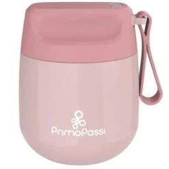 Primo Passi - Insulated Food Jar, 12 Oz/350ml, Light Pink | Baby Insulated Food Container