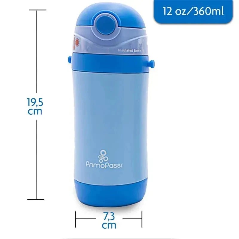 Primo Passi - Insulated Straw Bottle 12oz/350ml, Blue 4 Primo Passi - Insulated Straw Bottle 12oz/350ml, Blue - Image 2