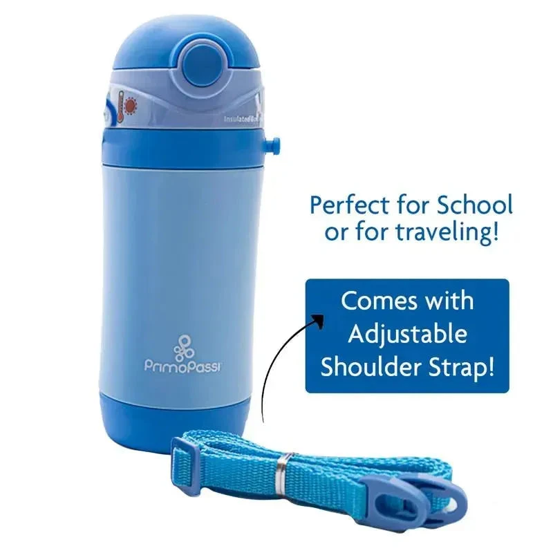 Primo Passi - Insulated Straw Bottle 12oz/350ml, Blue 6 Primo Passi - Insulated Straw Bottle 12oz/350ml, Blue - Image 4