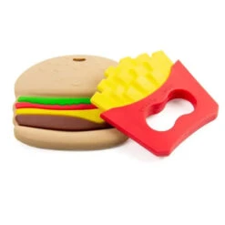 Primo Passi - Silicone Baby Teether, Fries & Hamburguer -Macro Baby Store primo passi silicone lunch combo teether image 5