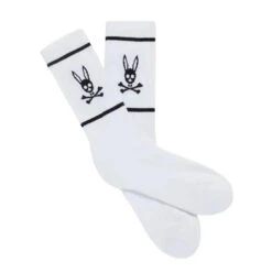 Psycho Bunny Kids - Mens Socks, White