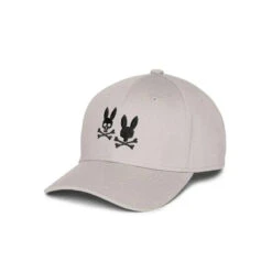 Psycho Bunny Kids - Tilden Embroidered Bunny Baseball Cap, Oyster