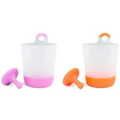 Puj - 2Pack Play + Rinse Cups, Lilac And Tangerine