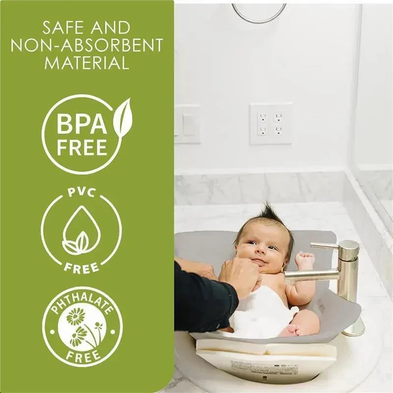 Puj - Tub, Soft And Foldable Baby Bathtub, In-Sink Baby Bath Seat, Grey 6 Puj - Tub, Soft And Foldable Baby Bathtub, In-Sink Baby Bath Seat, Grey - Image 4
