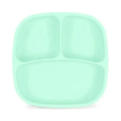 Re Play - Silicone Suction Divided Plate, Mint