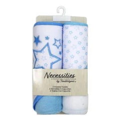 Rose Textiles - 2 Pack Hooded Towel Set, Blue Stars 9 Rose Textiles - 2 Pack Hooded Towel Set, Blue Stars -Macro Baby Store rose textiles 2 pack hooded towel set blue stars image 3