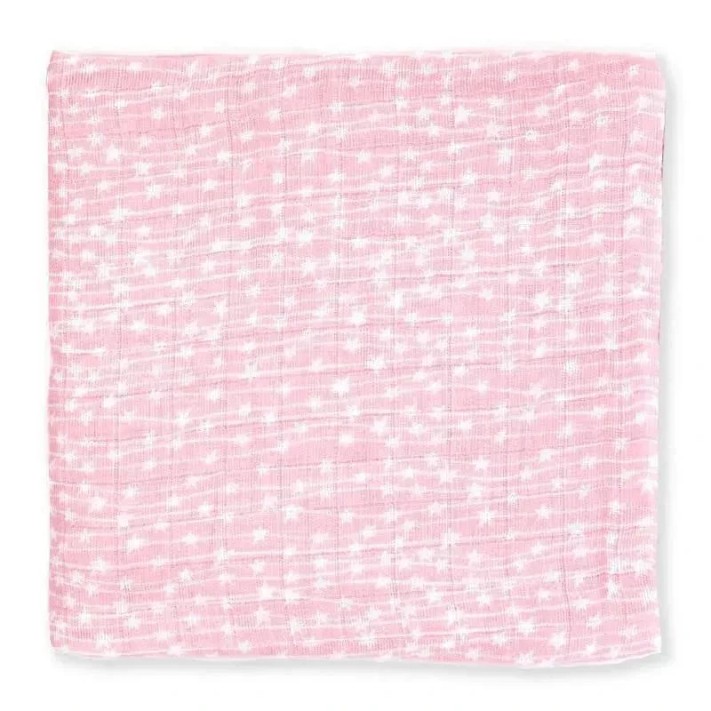 Rose Textiles - 2-Pack Muslin Swaddle Blankets, Pink Sweet Dream 7 Rose Textiles - 2-Pack Muslin Swaddle Blankets, Pink Sweet Dream - Image 5