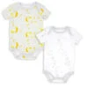 Rose Textiles - 2Pk Baby Neutral Solid Bodysuit, Galaxy Grey