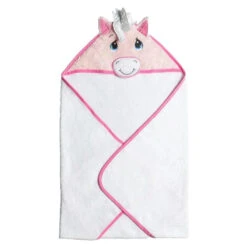Rose Textiles - Animal Hooded Towel, Unicorn