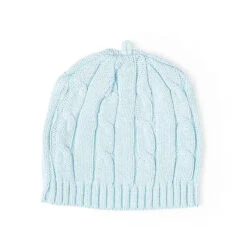 Rose Textiles - Baby Mode Signature Blue Cable-Knit Beanie