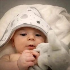 Rose Textiles - Elephant Hooded Towel, Gray 7 Rose Textiles - Elephant Hooded Towel, Gray -Macro Baby Store rose textiles elephant hooded towel gray image 3