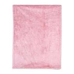 Rose Textiles - Pressed Plush Blanket, Rose Damask