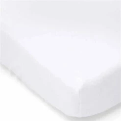 Rose Textiles - Solid Flannel Crib Sheet, White