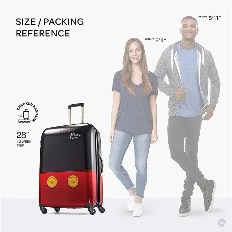 Samsonite - Disney Hardside Luggage With Spinner Wheels, Black/Red/Mickey Mouse Pants 4 Samsonite - Disney Hardside Luggage With Spinner Wheels, Black/Red/Mickey Mouse Pants - Image 2