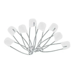 Sassy - 8Pk Diaper Pins, White