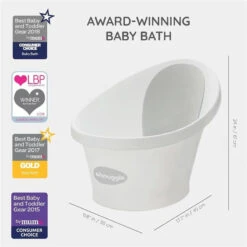 Shnuggle® Shnuggle - Newborn Baby Bath With Plug, Pebble Grey -Macro Baby Store shnuggle newborn baby bath with plug pebble grey image 8