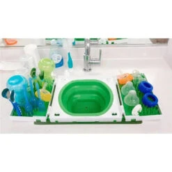 SinkBoss Portable Drying Rack, GreenWhite -Macro Baby Store sinkboss portable drying rack greenwhite macrobaby 18