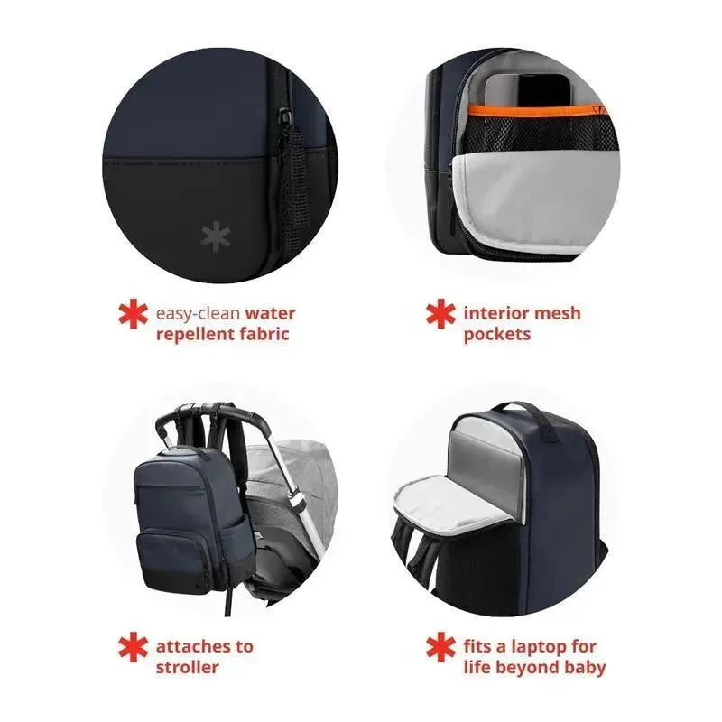 Skip Hop - Flex Sporty Diaper Bag Backpack, Navy 4 Skip Hop - Flex Sporty Diaper Bag Backpack, Navy - Image 2