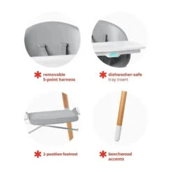 Skip Hop - EON 4-in-1 High Chair Slate Blue -Macro Baby Store skip hop eon 4 in 1 high chair slate blue image 5