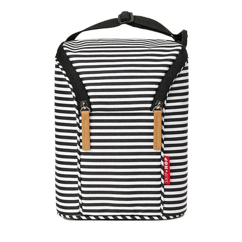 Skip Hop - Grab & Go Double Bottle Bag, Black/White Stripe 3 Skip Hop - Grab & Go Double Bottle Bag, Black/White Stripe