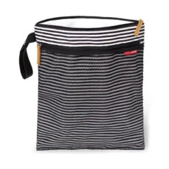 Skip Hop - Grab & Go Wet/Dry Bag, Black & White Stripe