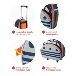 Skip Hop - Spark Style Luggage, Rocketship 9 Skip Hop - Spark Style Luggage, Rocketship -Macro Baby Store skip hop spark style luggage rocketship image 3
