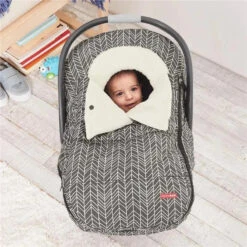 Skip Hop - Stroll & Go Car Seat Cover, Grey Feather -Macro Baby Store skip hop stroll go car seat cover grey feather image 15