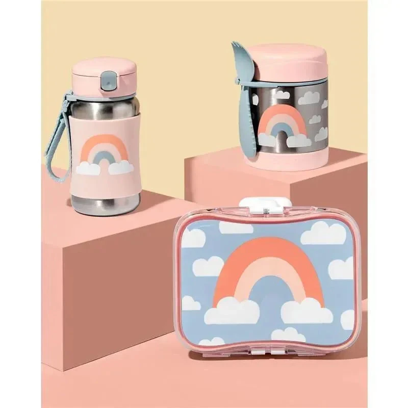 Skip Hop - Sparks Stainless Steel Straw Bottle, Rainbow 6 Skip Hop - Sparks Stainless Steel Straw Bottle, Rainbow - Image 4