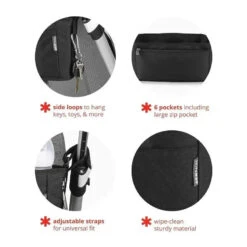 Skip Hop - Universal Stroller Organizer, Grab & Go Ultra, Black 12 Skip Hop - Universal Stroller Organizer, Grab & Go Ultra, Black -Macro Baby Store skip hop universal stroller organizer grab go ultra black image 5