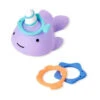 Skip Hop - Zoo Narwhal Ring Toss Baby Bath Toy -Macro Baby Store skip hop zoo narwhal ring toss baby bath toy image 1