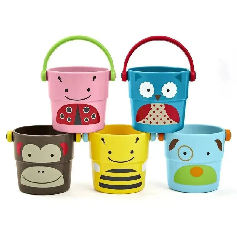 Skip Hop - Zoo Stack & Pour Buckets Bath Toys 3 Skip Hop - Zoo Stack & Pour Buckets Bath Toys