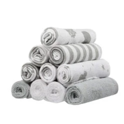 Spasilk 10 Pack Washcloth - Grey Celestial