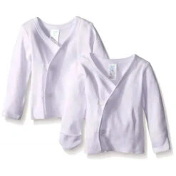 Spasilk - 2 Pack Long Side Snap Tee White