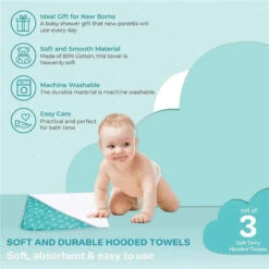 Spasilk - 3Pk Soft Terry Hooded Towel Set, Green Dots 11 Spasilk - 3Pk Soft Terry Hooded Towel Set, Green Dots -Macro Baby Store spasilk 3pk soft terry hooded towel set green dots image 9