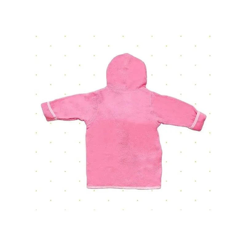 Spasilk - Terry Bathrobe With Booties, Pink Butterfly 4 Spasilk - Terry Bathrobe With Booties, Pink Butterfly - Image 2