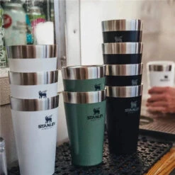 Stanley - 16Oz Adventure Inulsated Stacking Beer Pint Glass, Matte Black 10 Stanley - 16Oz Adventure Inulsated Stacking Beer Pint Glass, Matte Black -Macro Baby Store stanley 16oz adventure inulsated stacking beer pint glass matte black image 4