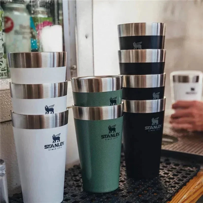 Stanley - 16Oz Adventure Inulsated Stacking Beer Pint Glass, Matte Black 6 Stanley - 16Oz Adventure Inulsated Stacking Beer Pint Glass, Matte Black - Image 4