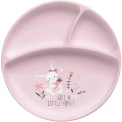 Stephen Joseph 100% Silicone Suction Plates For Babies, Bunny