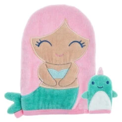 Stephen Joseph - Bath Mitt W/ Finger Puppet, Mermaid