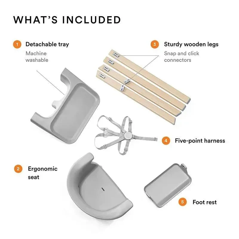 Stokke - Clikk High Chair Cloud Grey 5 Stokke - Clikk High Chair Cloud Grey - Image 3