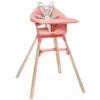 Stokke - Clikk High Chair, Sunny Coral 1 Stokke - Clikk High Chair, Sunny Coral -Macro Baby Store stokke clikk high chair sunny coral image 1